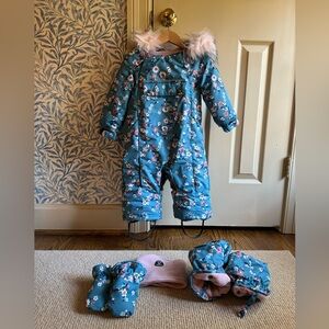 Deux Par Deux Baby Snowsuit, 18m